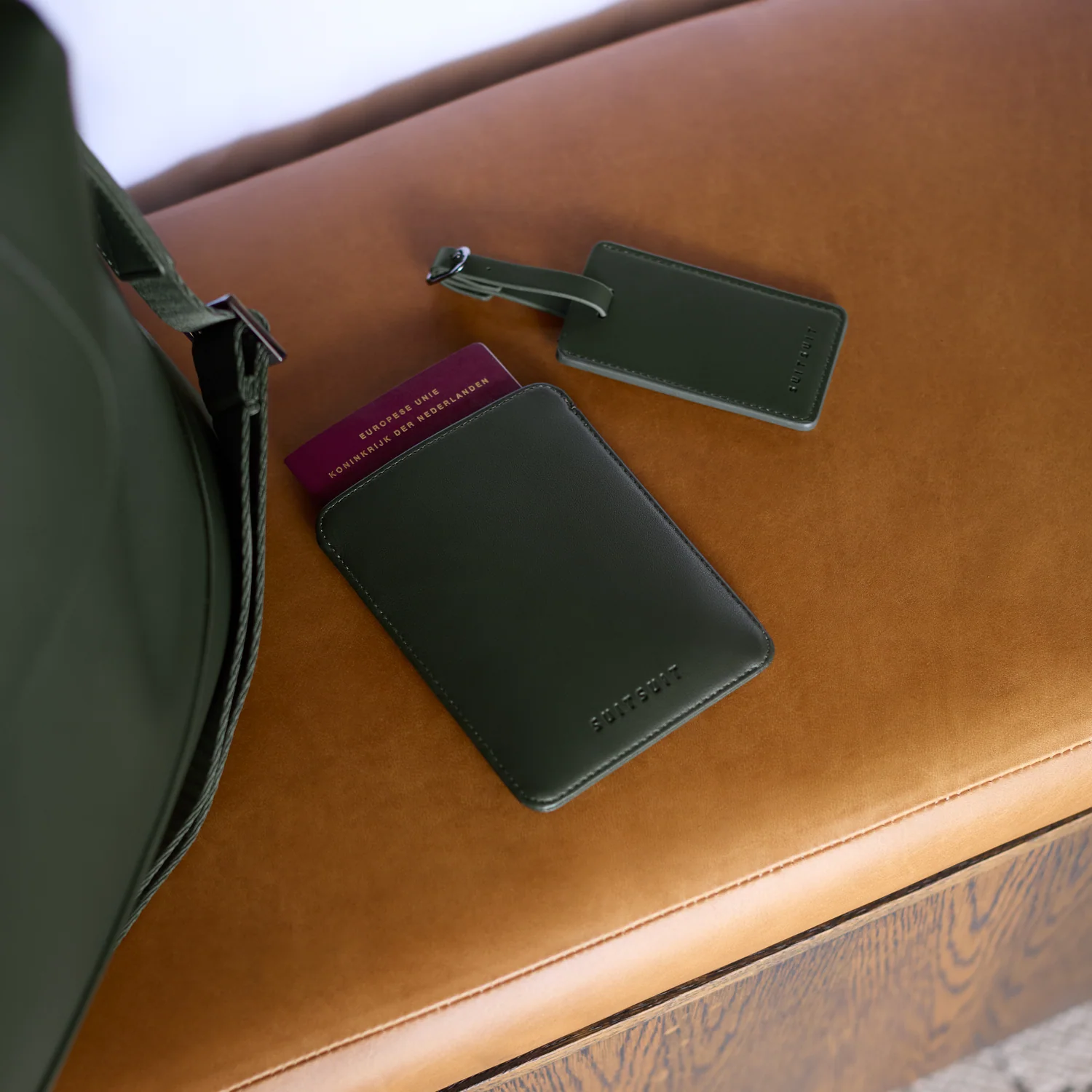 Mystique - Dark Olive - Passport Sleeve & Luggage Tag M - Image 2