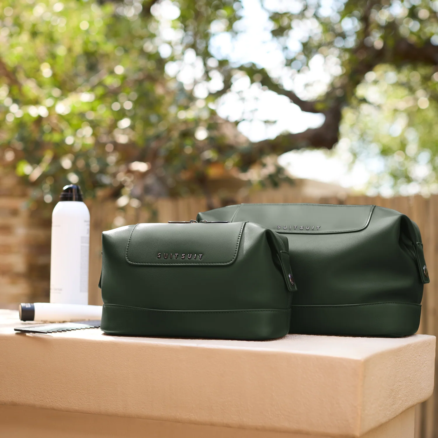 Mystique - Dark Olive - Toiletry Bag XL & Make Up Bag - Image 2